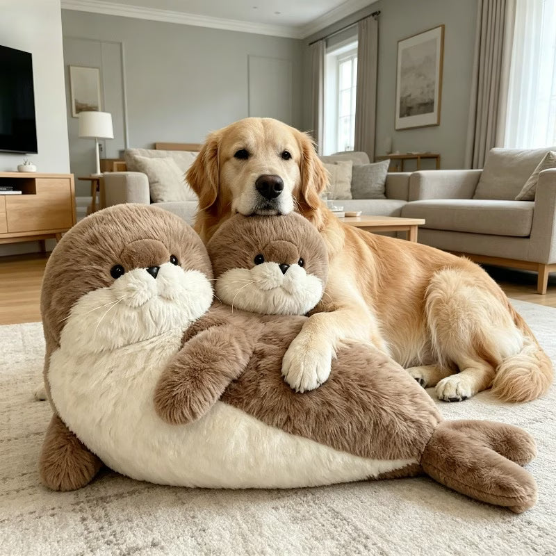 Little Seal Plush Toy, Soft and Cute Seal Pillow, Marine Animal Plush Toy, Adorable Plush Toy Suitable for Dogs of All Sizes to Play with