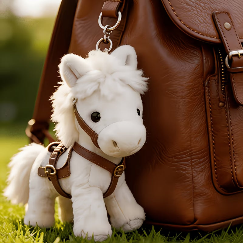 Zodiac Horse Mascot Keychain Charm - a Cute Horse Pattern with Lucky Inspired Details as a Portable Decorative Pendant and Practical Key Accessory That Symbolizes Good Luck