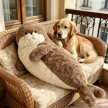 Little Seal Plush Toy, Soft and Cute Seal Pillow, Marine Animal Plush Toy, Adorable Plush Toy Suitable for Dogs of All Sizes to Play with